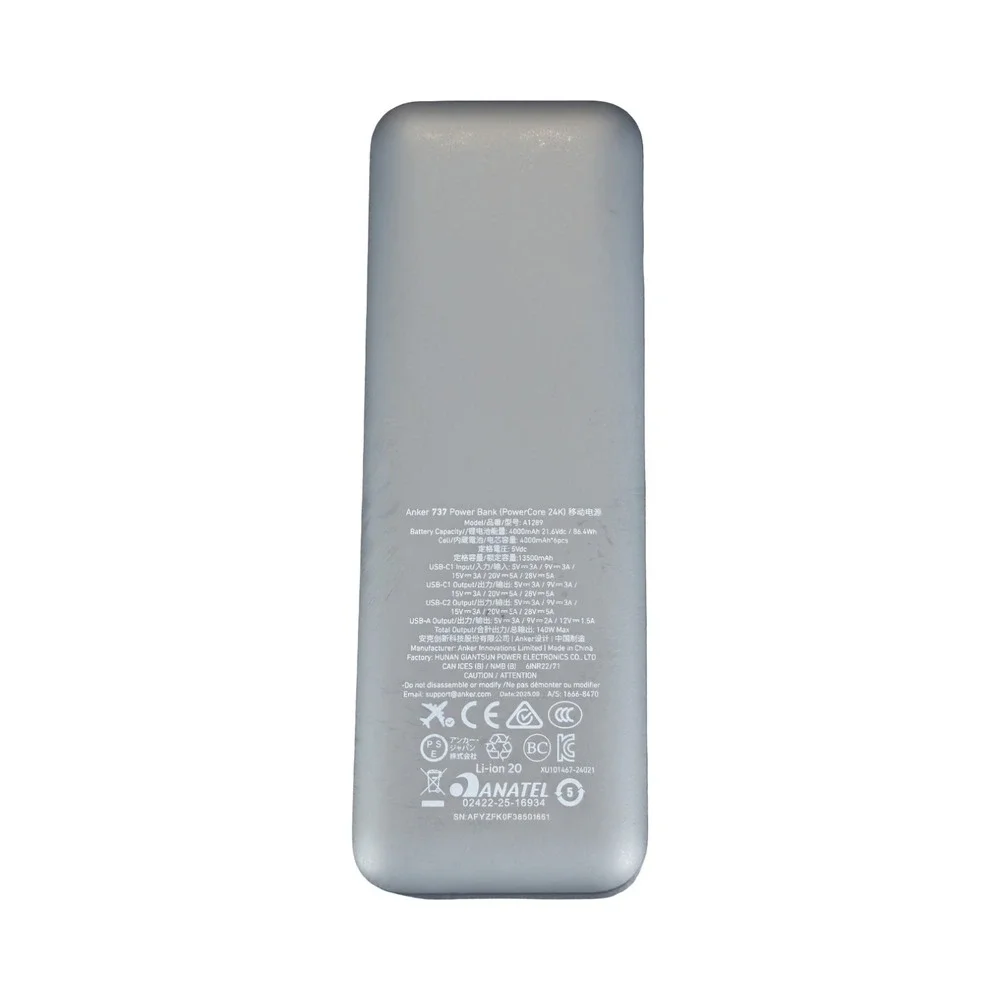 Qq4Oz Anker Power Bank 737 24000mAh Powercore 140W Max Fast Charge OB Read ⬇️